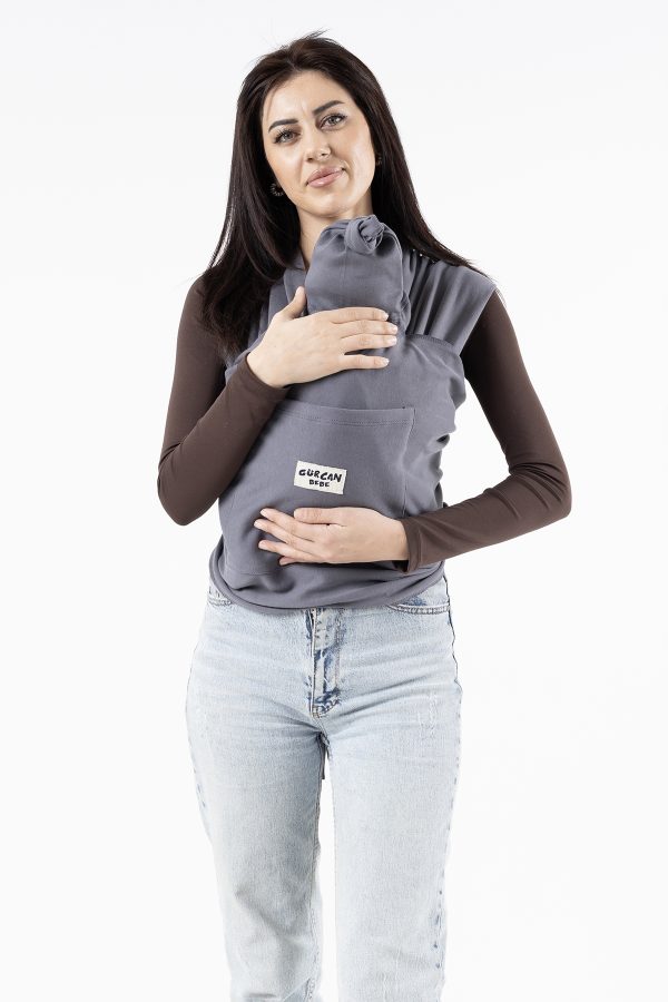 Gürcan Bebe Sling Anakucağı Cepli Bebek Taşıma Şalı - Şapka ve Torba