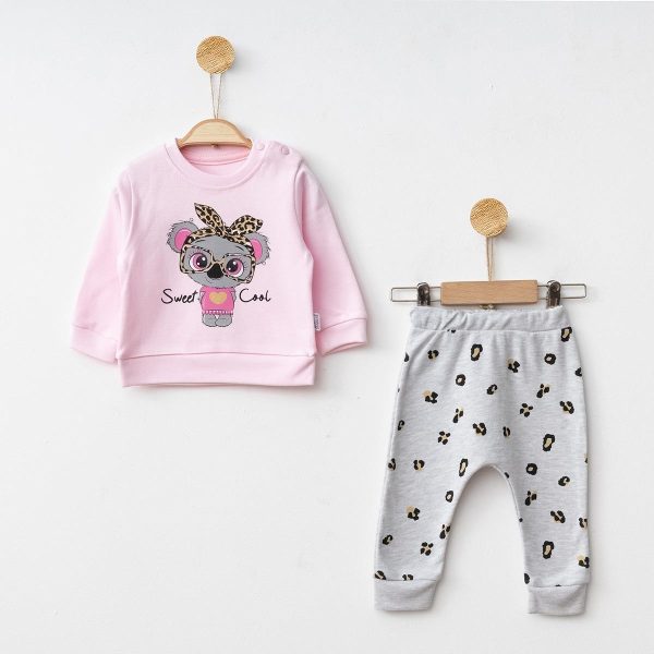 SWEET COOL BASKILI İKİLİ BEBE TAKIM